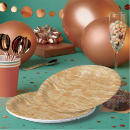 Golden Tan Egyptian Marbling Papieren Bordje