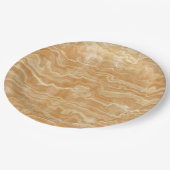 Golden Tan Egyptian Marbling Papieren Bordje (Gekanteld)