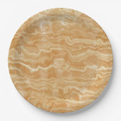 Golden Tan Egyptian Marbling Papieren Bordje (Voorkant)