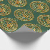 Golden Targaryen Crest Cadeaupapier (Hoek)