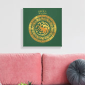 Golden Targaryen Crest Canvas Afdruk (Insitu (Woonkamer))