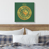 Golden Targaryen Crest Canvas Afdruk (Insitu (Slaapkamer))