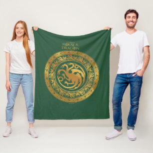 Golden Targaryen Crest Fleece Deken