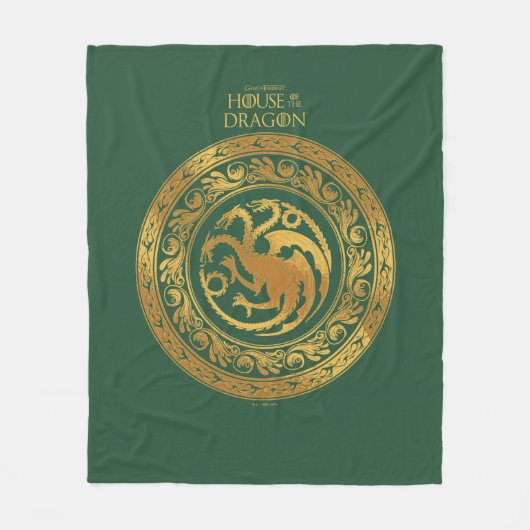 Golden Targaryen Crest Fleece Deken (Voorkant)