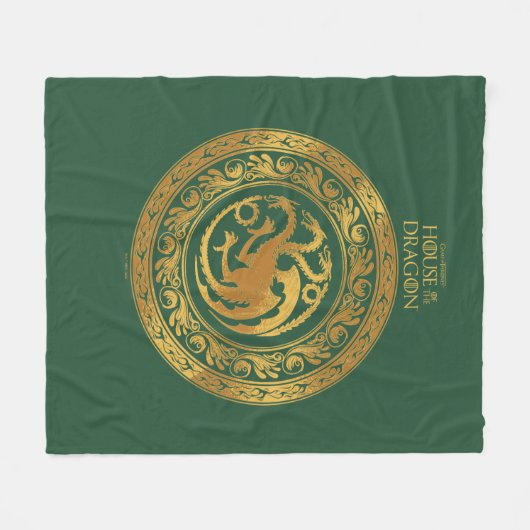 Golden Targaryen Crest Fleece Deken (Voorkant (Horizontaal))