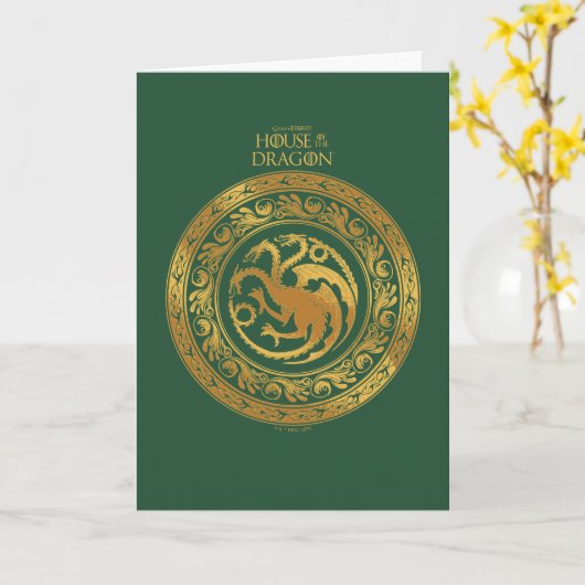 Golden Targaryen Crest Kaart (Gele Bloem)