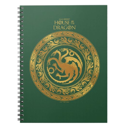 Golden Targaryen Crest Notitieboek (Voorkant)