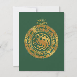 Golden Targaryen Crest Notitiekaartje