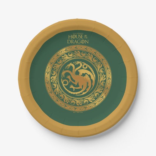 Golden Targaryen Crest Papieren Bordje (Voorkant)