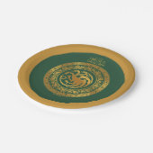 Golden Targaryen Crest Papieren Bordje (Gekanteld)