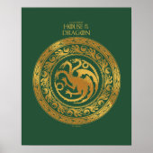 Golden Targaryen Crest Poster (Voorkant)