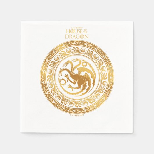 Golden Targaryen Crest Servet (Voorkant)