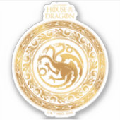 Golden Targaryen Crest Sticker (Voorkant)