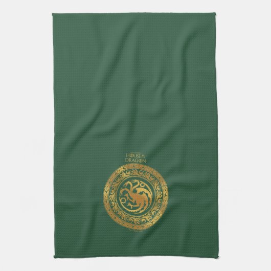 Golden Targaryen Crest Theedoek (Verticaal)