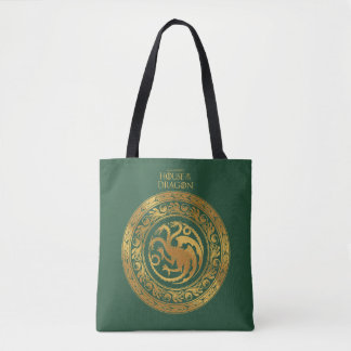 Golden Targaryen Crest Tote Bag