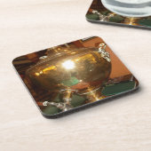 Golden tea Pot Bier Onderzetter (Linkerzijde)