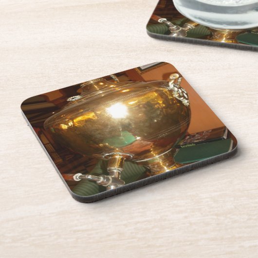 Golden tea Pot Bier Onderzetter (Linkerzijde)