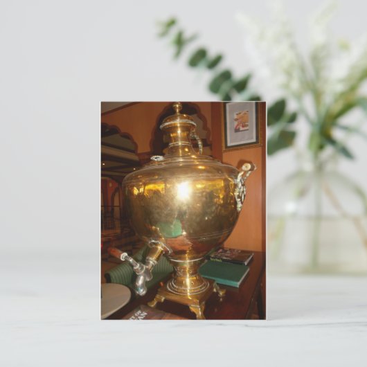  Golden Tea Pot Wall Art & Print Briefkaart (Staand voorkant)