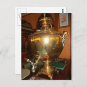  Golden Tea Pot Wall Art & Print Briefkaart (Voorkant / Achterkant)