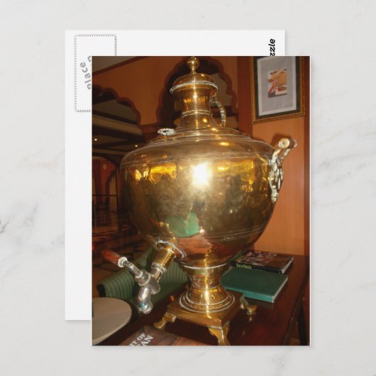 Golden Tea Pot Wall Art & Print Briefkaart (Voorkant / Achterkant)