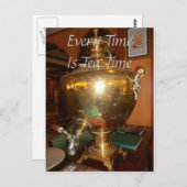 Golden Tea Pot Wall Art & Print Briefkaart (Voorkant / Achterkant)