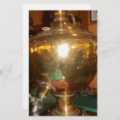  Golden Tea Pot Wall Art & Print Briefpapier (Voorkant / Achterkant)