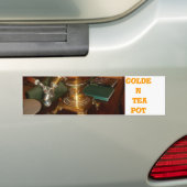  Golden Tea Pot Wall Art & Print Bumpersticker (Op auto)