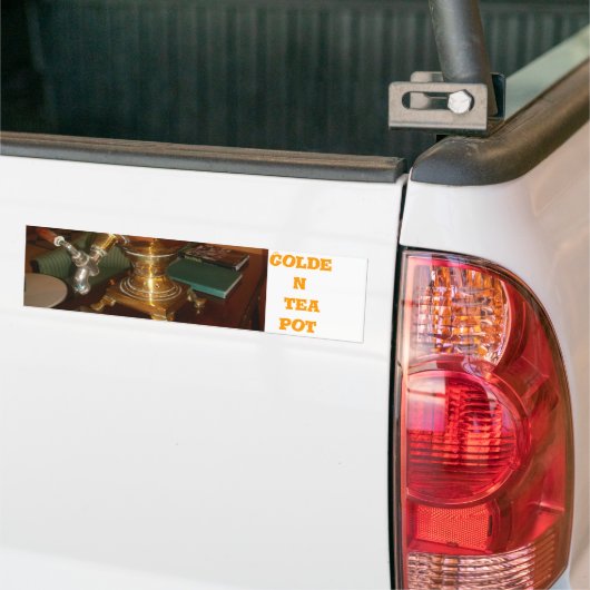  Golden Tea Pot Wall Art & Print Bumpersticker (Op Truck)