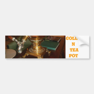  Golden Tea Pot Wall Art & Print Bumpersticker