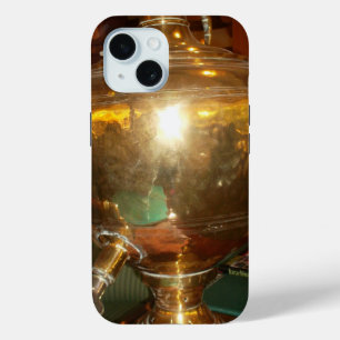  Golden Tea Pot Wall Art & Print iPhone 15 Case