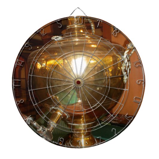 Golden Tea Pot Wall Art & Print Dartbord (Voorkant)