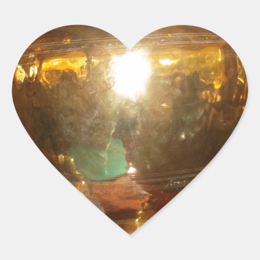  Golden Tea Pot Wall Art & Print Hart Sticker (Voorkant)