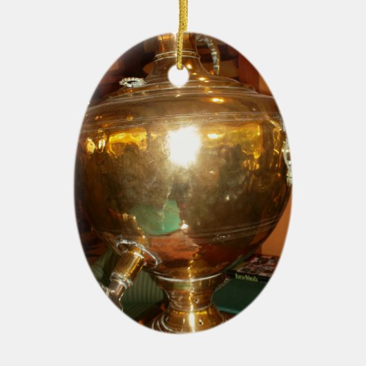  Golden Tea Pot Wall Art & Print Keramisch Ornament (Voorkant)