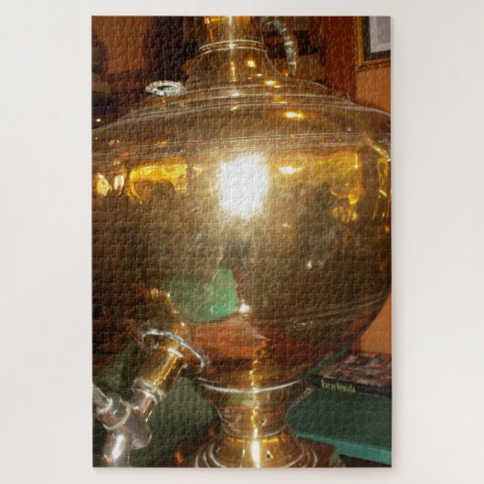 Golden Tea Pot Wall Art & Print Legpuzzel (Verticaal)