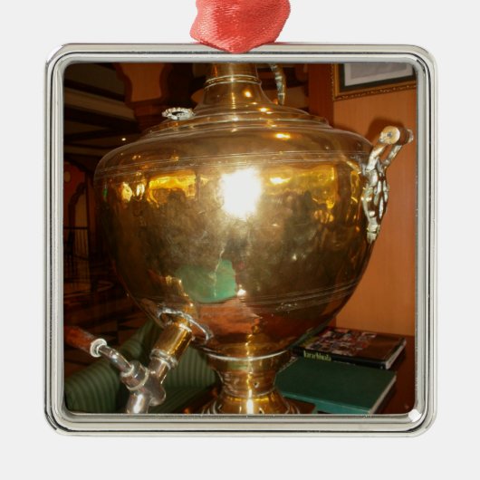  Golden Tea Pot Wall Art & Print Metalen Ornament (Voorkant)