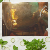  Golden Tea Pot Wall Art & Print Theedoek (Gevouwen)