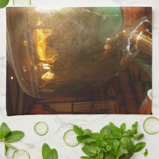  Golden Tea Pot Wall Art & Print Theedoek (Gevouwen)