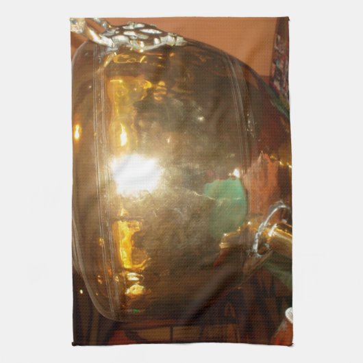  Golden Tea Pot Wall Art & Print Theedoek (Verticaal)