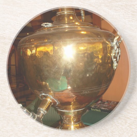 Golden Tea Pot Wall Art & Print Zandsteen Onderzetter (Voorkant)