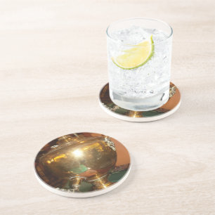 Golden Tea Pot Wall Art & Print Zandsteen Onderzetter