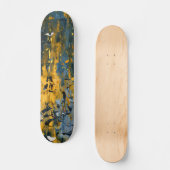 Golden Teal Grunge Streak Skateboard (Voorkant)