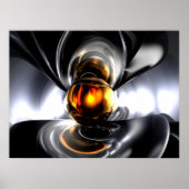 Golden Tears Abstract Poster (Voorkant)
