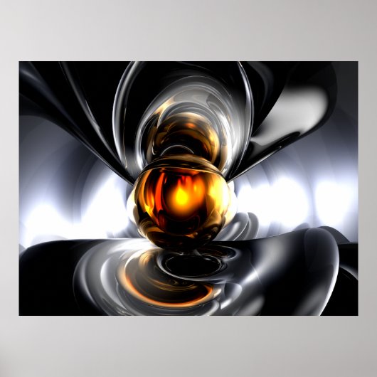 Golden Tears Abstract Poster (Voorkant)