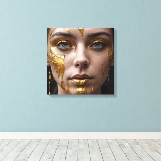 Golden Tears Canvas Afdruk (Insitu (Houten vloer))