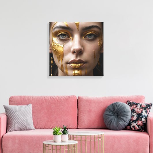 Golden Tears Canvas Afdruk (Insitu (Woonkamer))