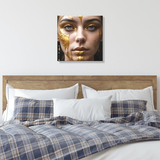 Golden Tears Canvas Afdruk (Insitu (Slaapkamer))