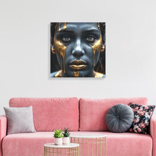 Golden Tears Canvas Afdruk (Insitu (Woonkamer))