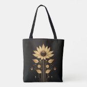 Golden Tech Bloom – Solarpunk Art Tas (Achterkant)