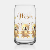 Golden Teddy Bear Blikvorm Glas (Voorkant)