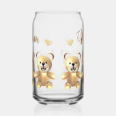 Golden Teddy Bear Blikvorm Glas (Rechts)